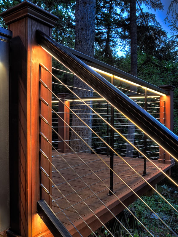 LED Lights used underneath outdoor stair railing